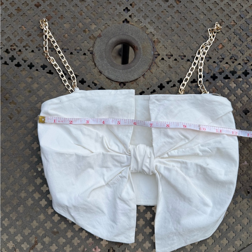 Zara white bow halter top